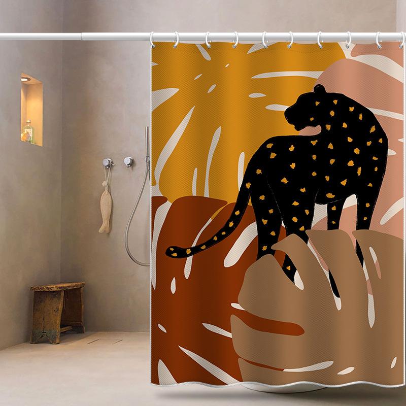 Bathroom Thickened Waterproof Curtain Mildew Proof Shower Curtain Shower Partition Curtain Shower Curtain Bathroom Curtain Free Perforation