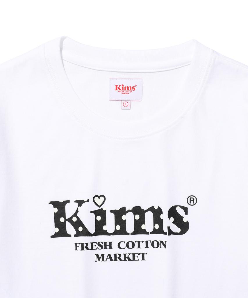Kimseupeulesikoteunmakes Kims Bam Logo Dot Tee White(Black)