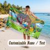 Personalized Beach Towel,Adventure Time Cartoon Custom Printed Name Text, Super Absorbent Towel For Beach Vacation