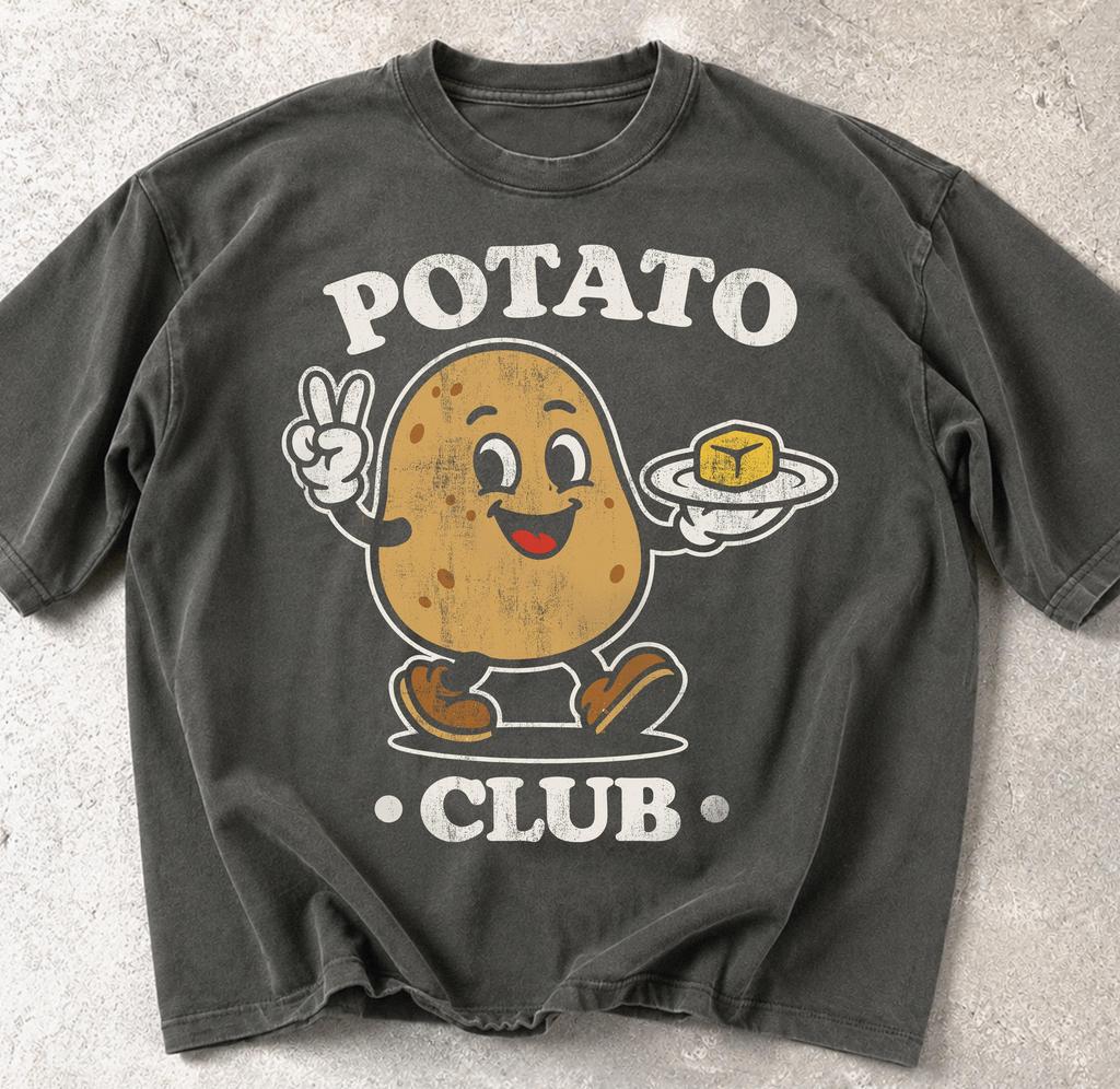 Comfort Colors Potato Club: Vintage Food Mascot Tee