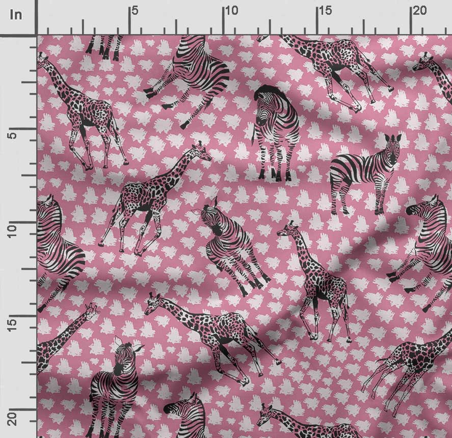 Soimoi Animals Print,  Cotton Cambric, Quilting Fabric Sold by The Yard 42 Inch Wide, Medium Weight Cotton Fabric, Sewing  Supplies, Beige &