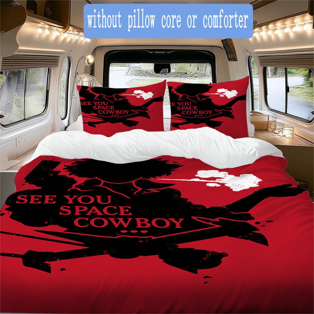 Cowboy Bebop Pattern Bedding,Quilt Set Quilt Cover Pillowcase Home Birthday Gift (1*duvet cover+2*pillowcase,without core)SSJT0917313