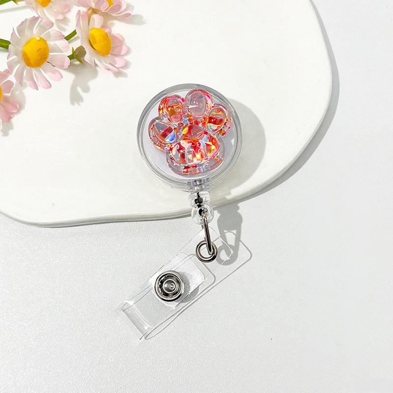 

Paw Design Badge Reel Retractable Retractable Keychain Name Badge Clip Anti Loss Claw Badge Holder For Student Party Nurse