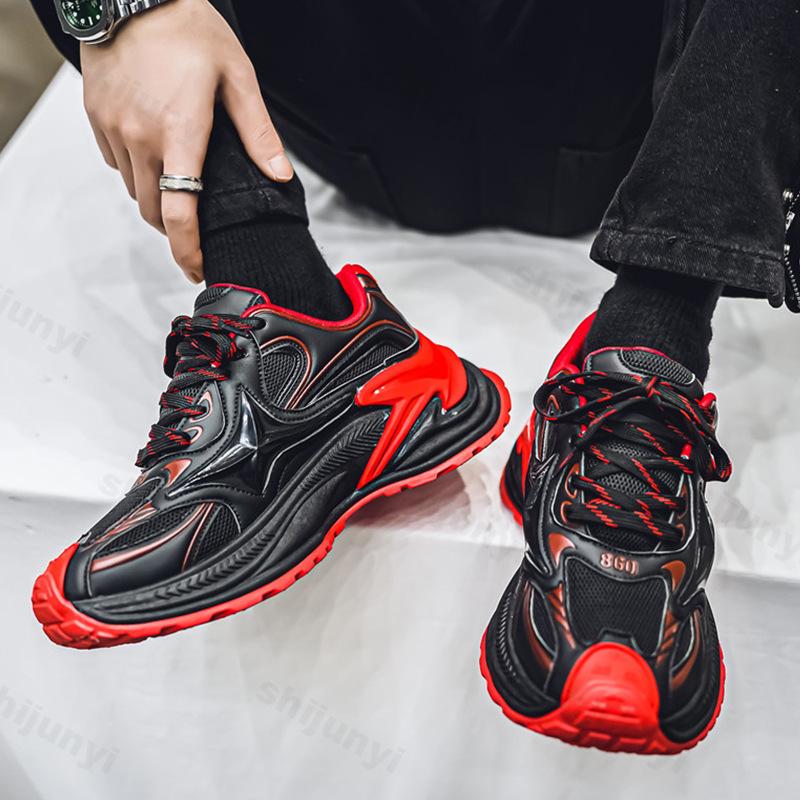 Fashion 2025 New Thick Sole Running Casual Shoes Anti Slip Outdoor Men's Shoes Mesh Breathable Retro Leisure Sport Trend Chunky sneakers