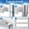3Set Universal Swimming Pool Ladder Steps Replacement,19.6" Heavy-Duty Molded Plastic Pool Ladder Rung Step With Stainless Steel