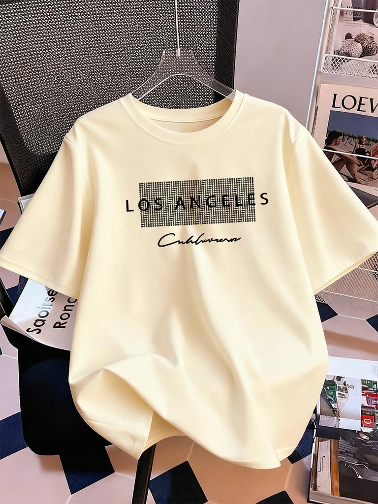 Los Angeles California Usa Prints Short Sleeve TShirts Womens Summer Cotton Tee Shirts Loose ONeck Soft Tops Street Clothes