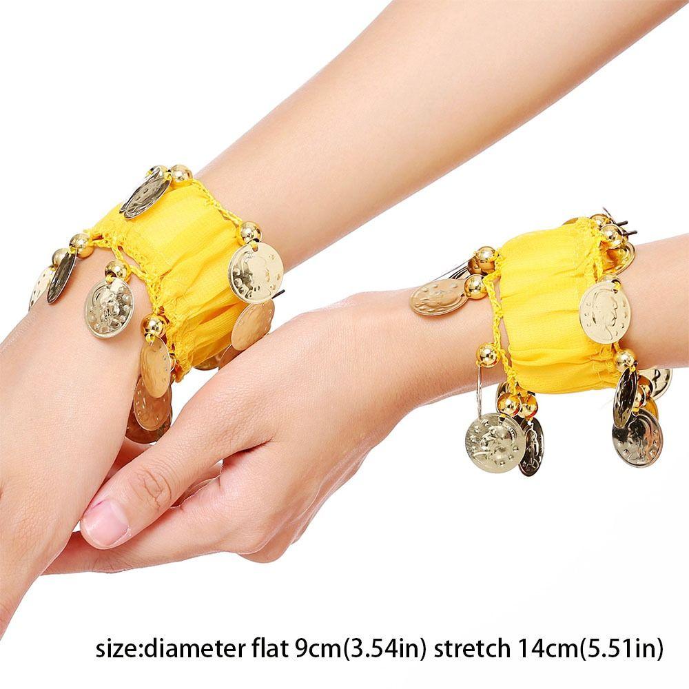 Beaded Belly Dance Cuffs Bracelets Chiffon  Elegant   BFF