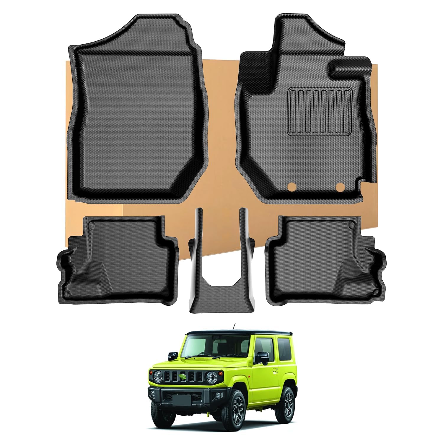

CARVANTA Совместимые с Suzuki Jimny AT JB64W JB74W Коврики для пола XPE TPE Новый резиновый тип Jimny Sierra JB64 JB74 3D Коврики для пола Водонепроницаемые Пятно
