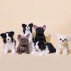 Juguete de Peluche de Perro de Simulación Bulldog Esponjoso Border Collie Chihuahua Muñeca Compañera Adorno de Mesa para el Hogar Juguetes de Peluche de Cachorro