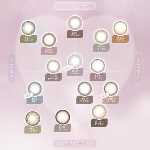 Chu's Me 1day color contact lenses, 10 lenses per box, 14.2mm, 8.5mm, with or without prescription, Yukos Sugamoto, PWR: -3.25 / COLOR: Baby Brown