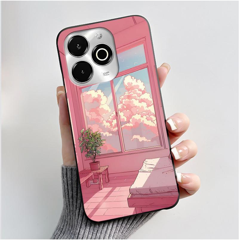 Anti-scratch Phone Case For Umidigi G100X/G9X Soft Silicone Black Casing Aesthetic Beautiful Blue Sky Sunlight Pattern Shell