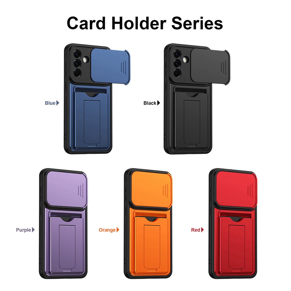 KEYSION Porte-cartes Sac Étui pour Téléphone pour Samsung Galaxy A57 5G A37 A27 A17 5G Protection Coulissante pour Appareil Photo Support Coque antichoc