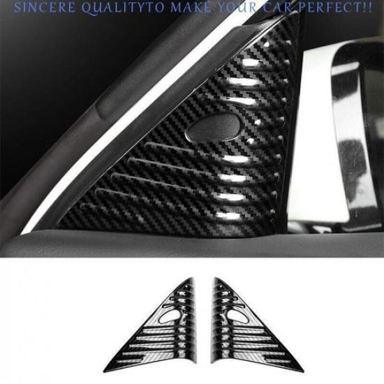 For Nissan Altima -2024 Carbon Fiber Steel A Pillar Front Triangle Cover 2pc