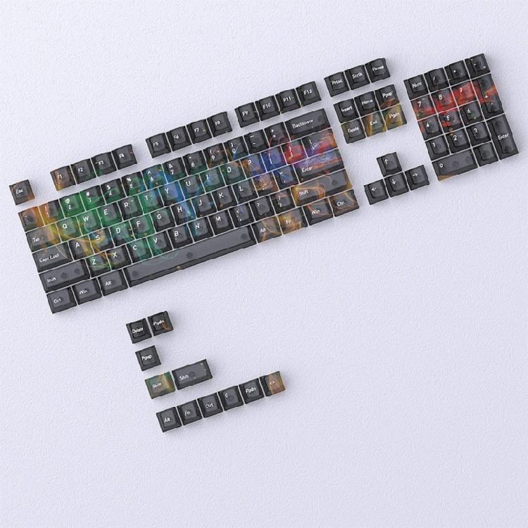 115 Key Full Set Clear PC Keycaps With Coating Dye-sublimation Keycap Enhances Durability And Light Diffusions