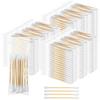 Demissle 120 Pack Cotton Swabs Travel Size, 10 Pcs Per Pack Individually Wrapped Cotton Swab Double Tipped Wooden Sticks for Ear Make Up Hotel