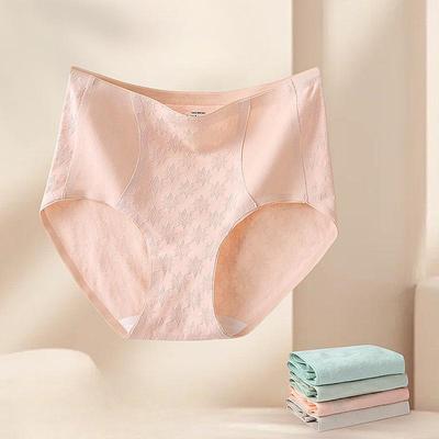 Cotton High Waisted Women's Underwear with Lifted Buttocks Cinched Abdomen No Trace Plus Size Breathable Triangle Panties