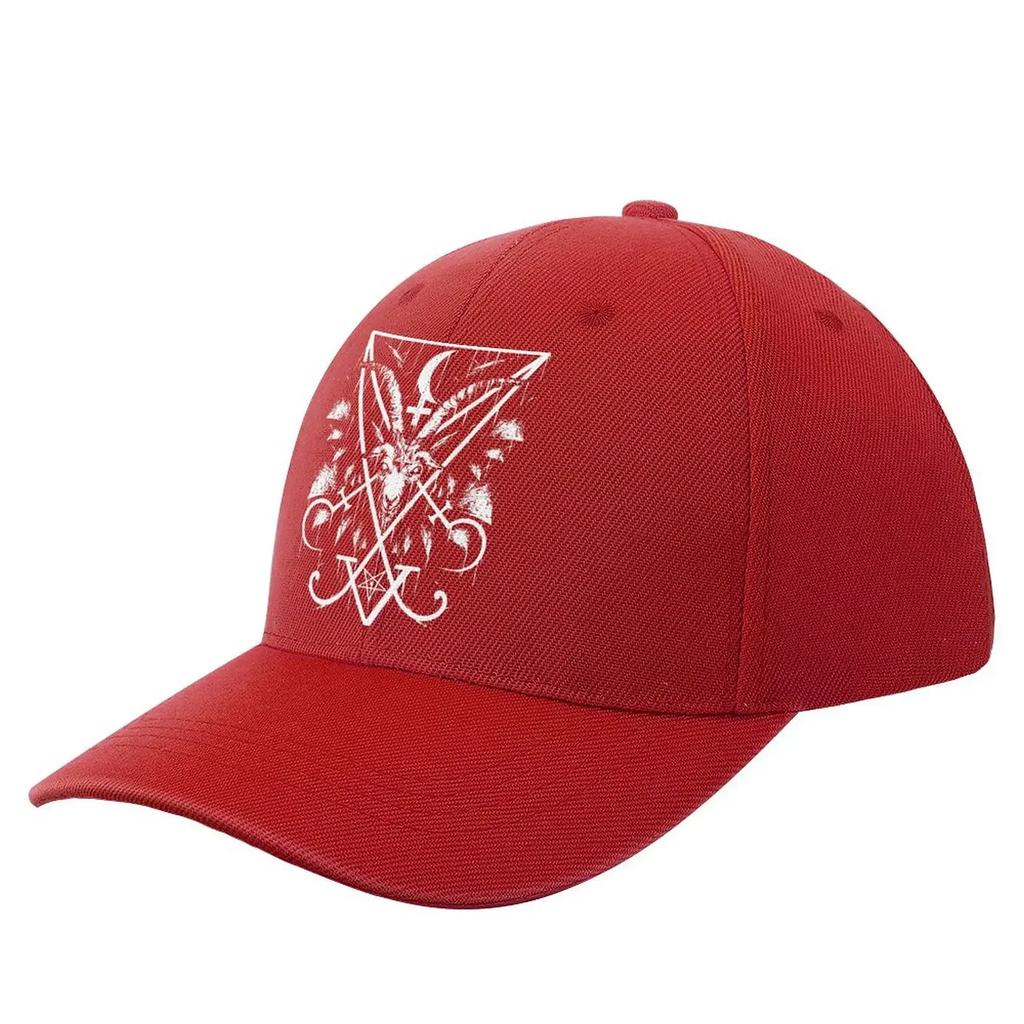 SIGIL OF LUCIFER AND BAPHOMET Baseball Cap Lucifer Sigil Satan Vintage Trucker Hat Summer Unisex Skate Printed Baseball Caps