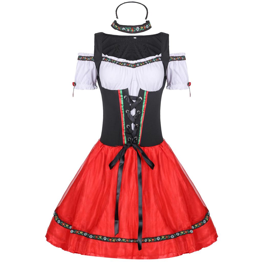 German Oktoberfest Sexy Waitress Dress - Halloween Maid & Stage Costume (S-XXL)