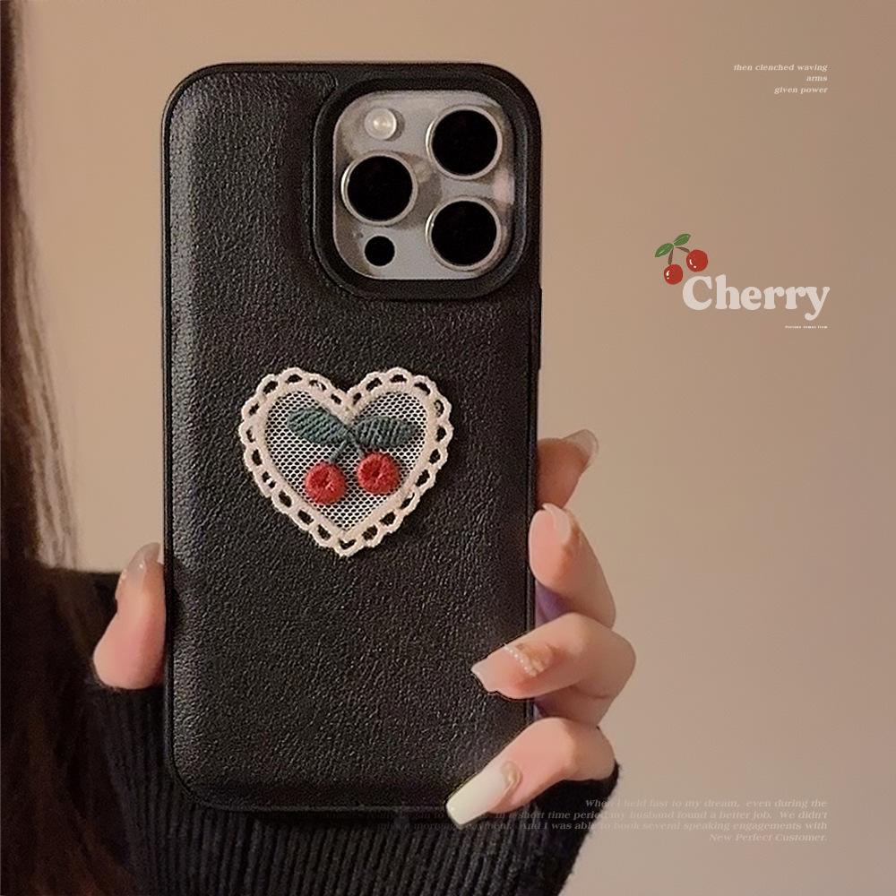 

Чехол для телефона Love Cherry с вышивкой на 11/12/13/14/15 11 6.1