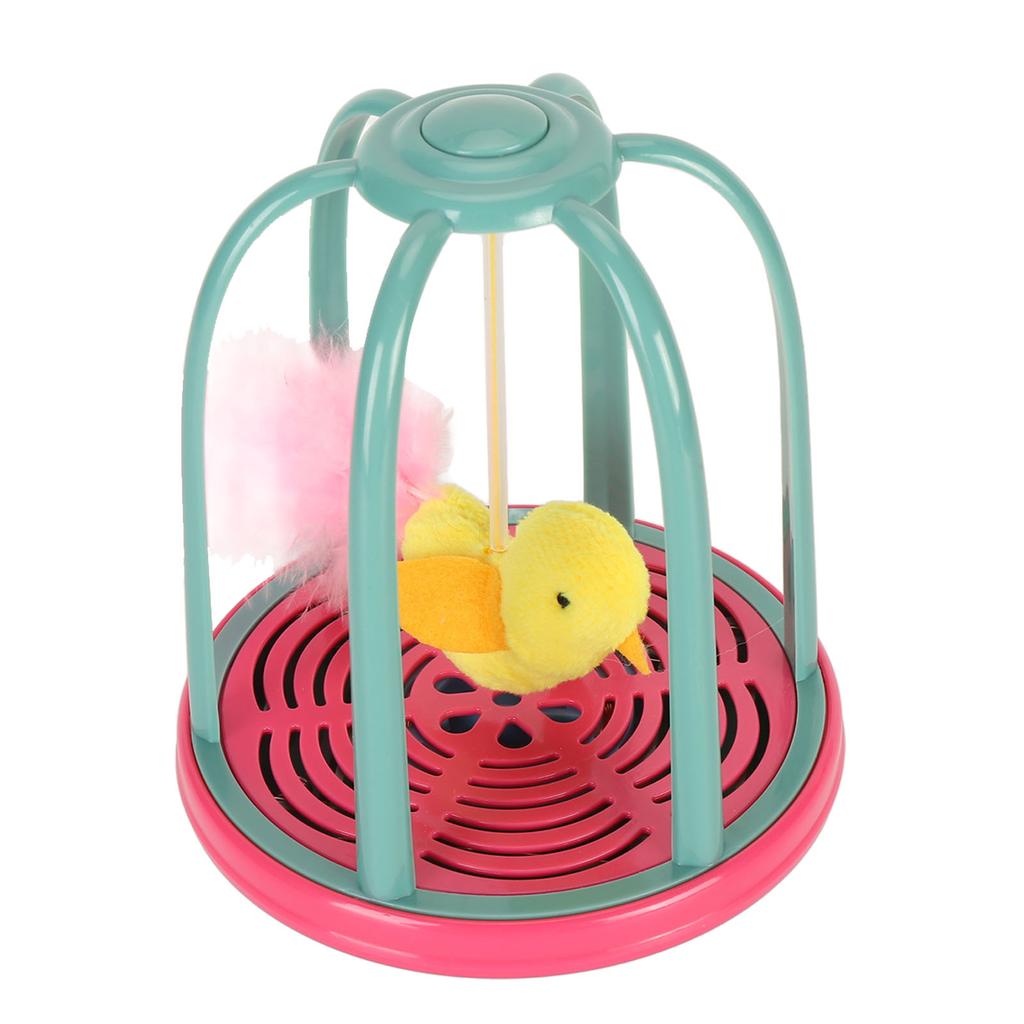 Bird Cage Cat Toy Electric Cat Squeaky Toy Interactive Boredom Anxiety Reduction Cat Toy for Adult Cats