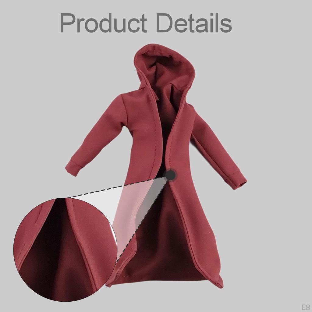 1/12 Scale Male Coat Model Miniature Decoration Accessories Cosplay Windbreak Figure Clothes,