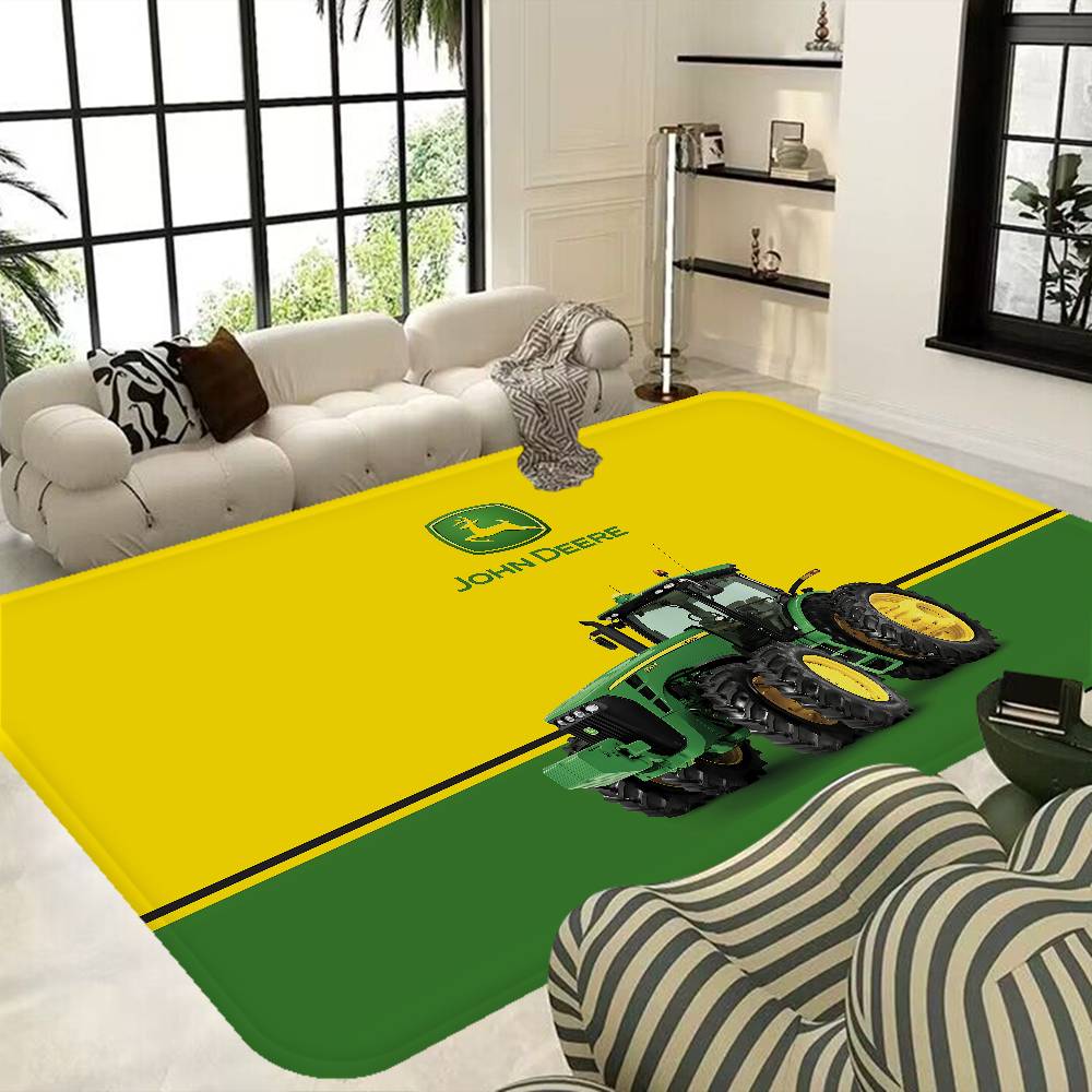 J-John-Logo-Deeres Felpudo de Baño Retro Múltiple Elección Alfombra para Sala de Estar Cocina Alfombrillas Antideslizantes para Mesita de Noche