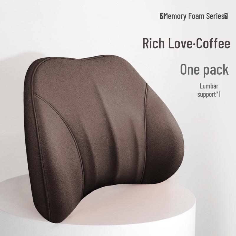 Cloud-Like Suede Memory Foam Headrest & Lumbar Support: Breathable Universal Car Cushion & Neck Pillow