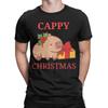 Cappy Christmas Capybara with Present Men's T Shirts  Humorous Tees Short Sleeve Crew Neck T-Shirt Pure Cotton Gift Idea Tops