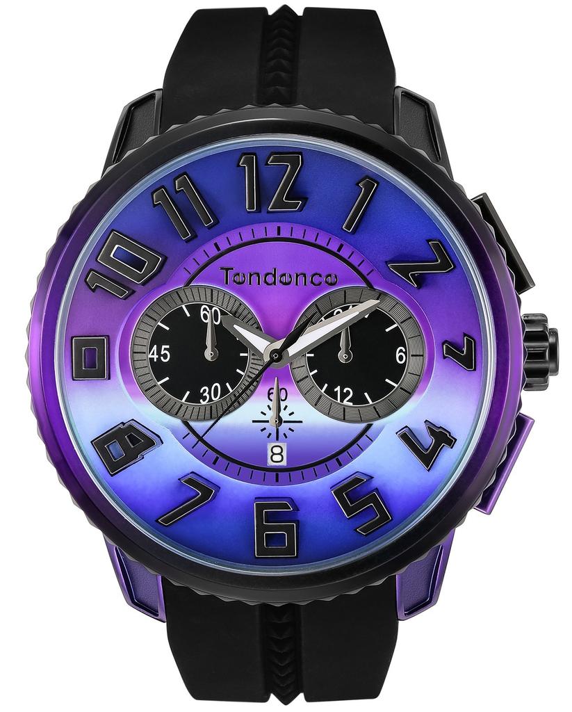 Tendence 51mm Men's Watch TY146103, Black/Purple Dial, Aluminum, Mineral Glass, Quartz Movement, Officially Imported