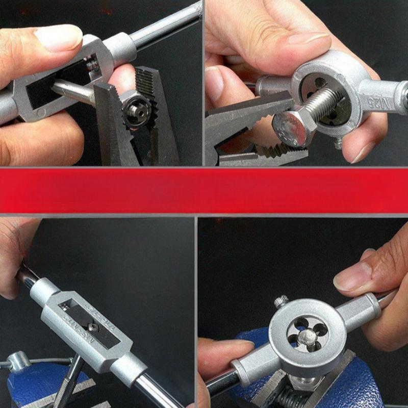 12/20Pcs Multifunction Tap and Die Set M3-M12 Metric Screw Thread Plugs Hand Screw Taps Straight Taper Tapping and Thread Tools