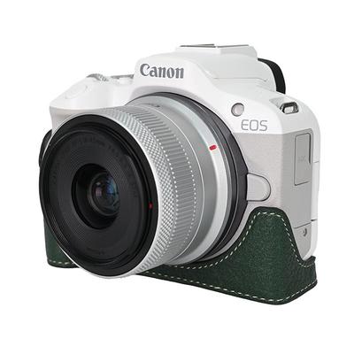 Camera Half Case for Canon EOS R50V R50 R10 200D 200DII PowerShot V1 SX70HS Bottom Battery Opening Cover PU Leather