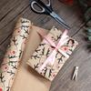 Christmas Wrapping Paper Roll Recyclable Brown Gift Wrapping Paper With Elk Xmas Party Gifts Birthday Graduation ECO friendly Present Decorations