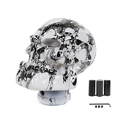 MUTEKI Skull Shift Knob Funny Gear Shift Knob Shift Lever with 3 Adapters for