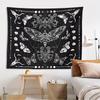 VIKAMA Moon Phase Butterfly Star Moth Black and White Art Tapestry Bedroom Homestay Bedhead Personalized Decoration