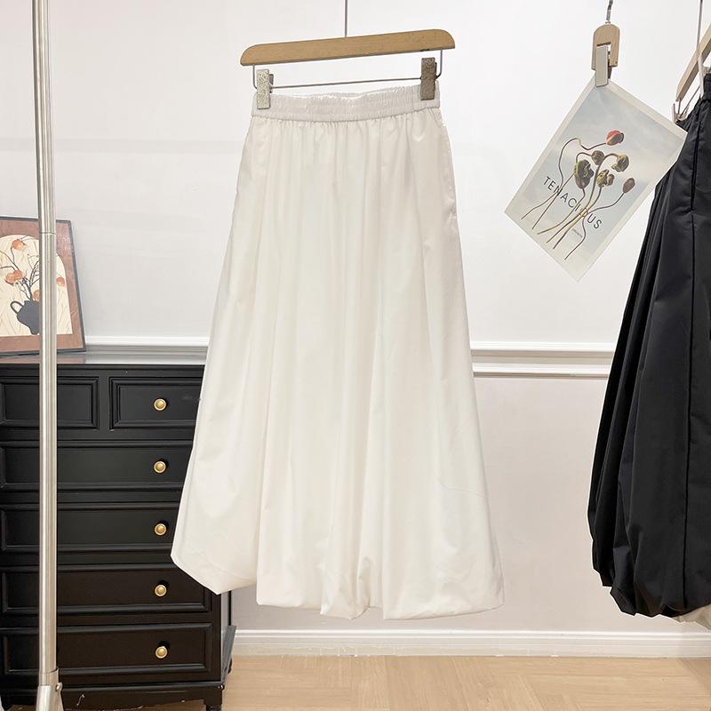Japanese Tulip Bubble Midi Skirt for Women with Pockets - Summer 2023 Collection