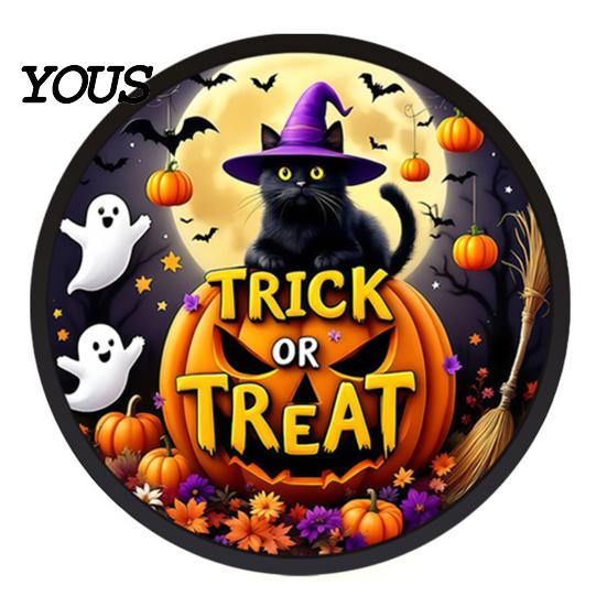 Halloween Themed Party Decor LED Glowing Hanging Decor, Acrylic Window Ornament with Light, Spooky High-quality Signage Sign for Door Wall Haunted