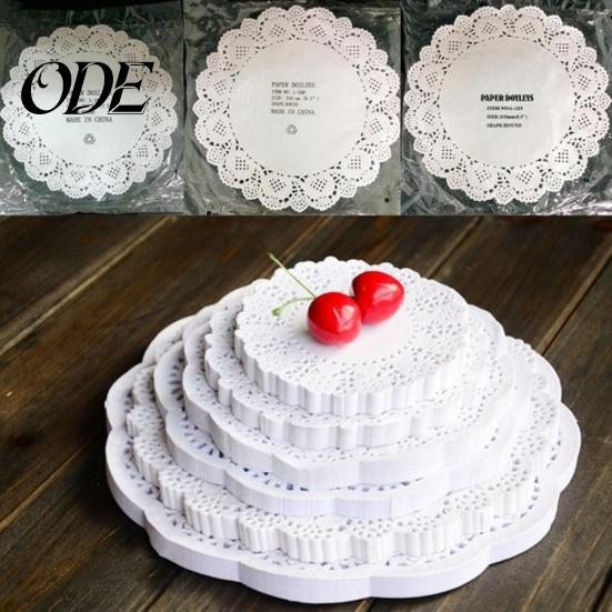 100 centrini rotondi in pizzo di carta, tovagliette per torte, decorazioni per matrimoni