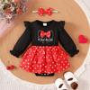2Pcs Baby Girl Dress Halloween Outfit Set Sweet Cute Ruffle Romper Bow Headband Infant Christmas Clothing Set for 0-18 Months