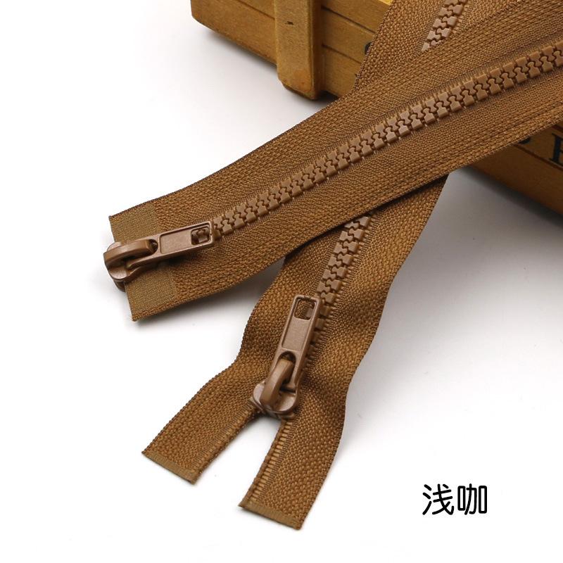 Color No. 5 Resin Double Head Open Tail Zipper Clothing Accessories Down Jacket Clothes Jacket Zipper Diy Accessories