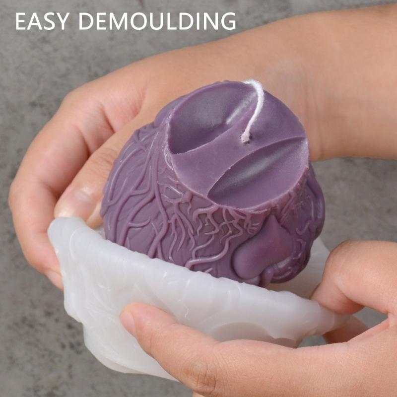 Silicone Molds Halloween Holding Heart Candle Molds Casting Molds Handmade Plaster Molds Craft Supply for Candle Making