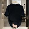 Men's Leaf Print T-shirt Cotton Round Neck Short-sleeved Top Summer Casual Loose Tee Shirt for Daily Life Sports Beaches
