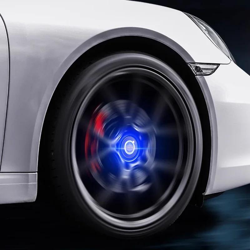 Per Volvo Luci Mozzo Tappi Ruota Auto Copertura Centrale Ruota Tappo Illuminante Illuminazione Galleggiante LED Auto Per Volvo XC40 XC60 XC90 S60 V
