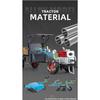 1/24 Agricultural Walking Tractor Toy Model Sound Light Alloy Diecast Retro Variable Engineering Vehicles Collection Gifts