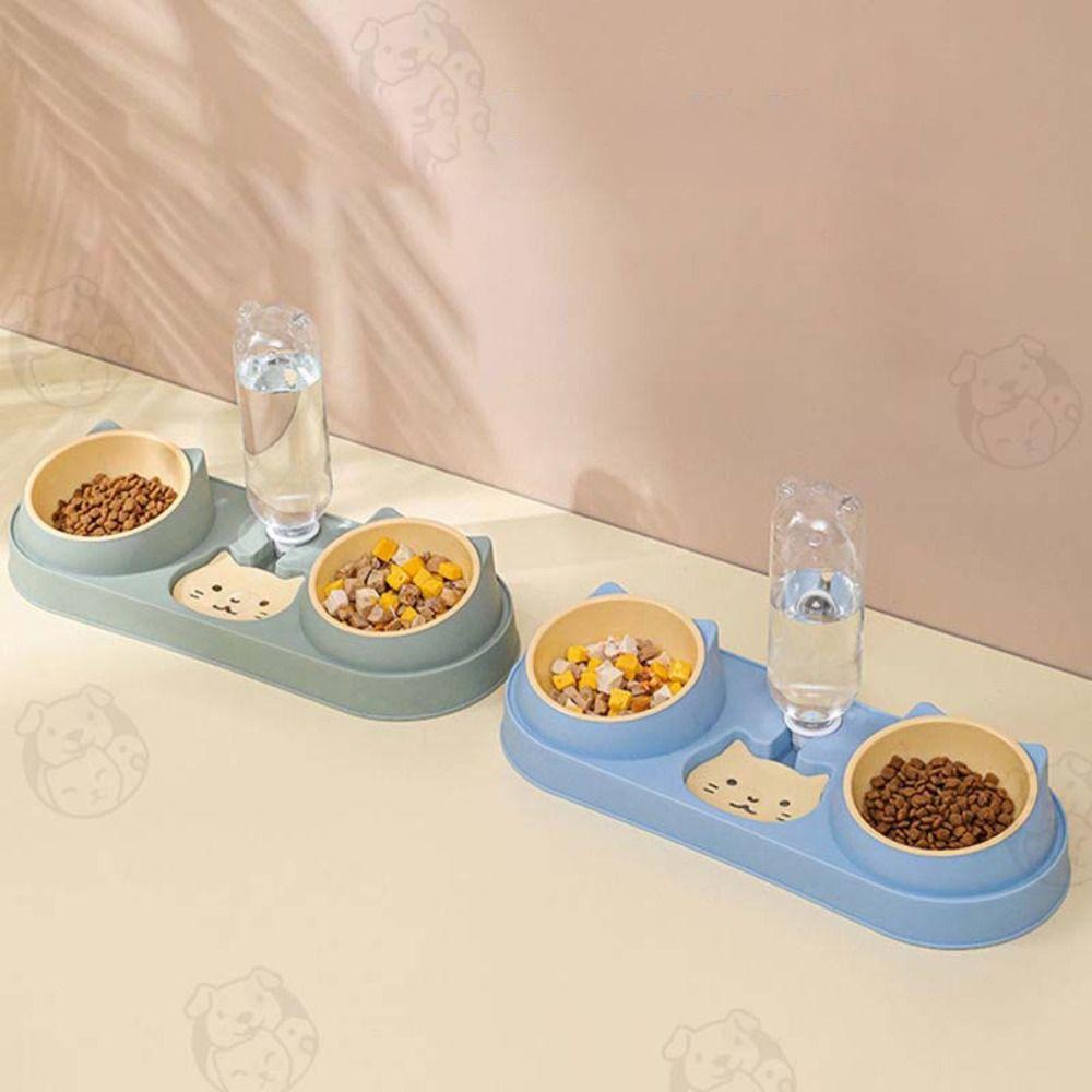 

Автоматическая миска для воды для домашних животных 2-в-1, двойные миски для кошек, практичные товары для животных