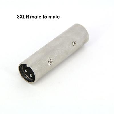 1pcs/2pcs 3 Pin 3pin XLR Male To XLR Male SIM Card and Adapters MIC Power Microphone for Plug Connector Adapter