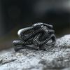 Punk Severská mytologie Jörmungandr Hadí prsten Muži Ženy Otevírací Nerezová ocel Ouroboros Viking Mužský Retro Islandské šperky Dárky