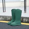High rain shoes women's new solid color non-slip thick-soled water shoes long rain boots fashion water boots thermal rubber shoes