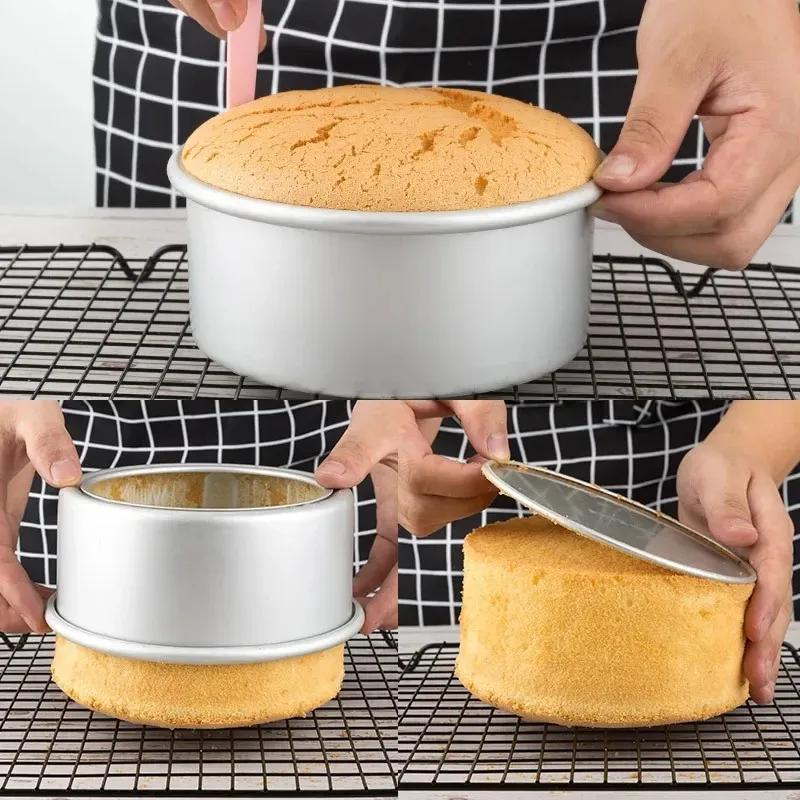 4/6/8/10 Inch Heightening Cake Mold Luminum Round Cheese Mold Baking Pan Cake Template Baking Dish Bakeware Tool