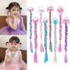1/2pcs Cute Curly Hair Bowtie Wig Girls Hairpins Ombre Color Headwear Hair Clips for Princess Dress Up Birthday Gift Party Favor