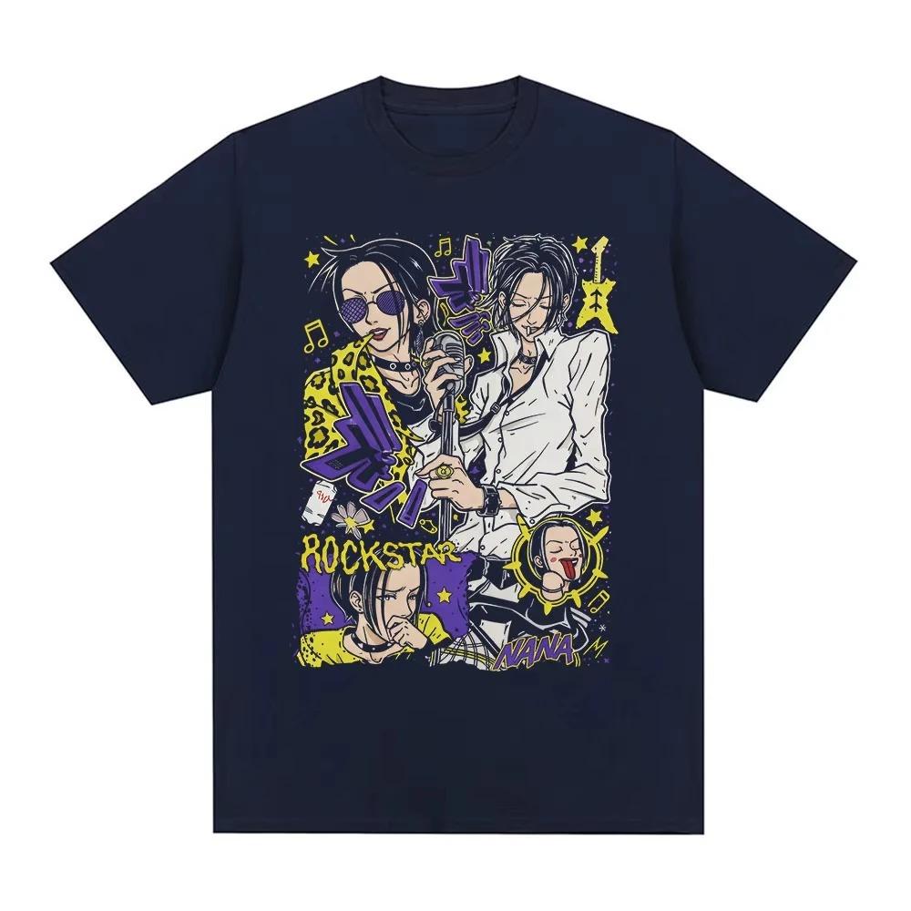 Men Women Vintage  Harajuku Short Sleeve Tshirts Nana Osaki Japanese Manga Black Stones Tshirt Cotton Casual Loose T Shirts